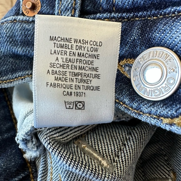 Re/Done Skinny High Rise Jeans Size 26 - Picture 8 of 8